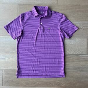 Vineyard Vines On The Go Sankaty Polo Shirt Raspberry Striped